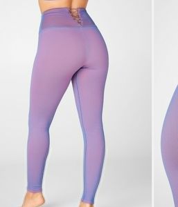 Fabletics Seamless Ribbed Purple Set